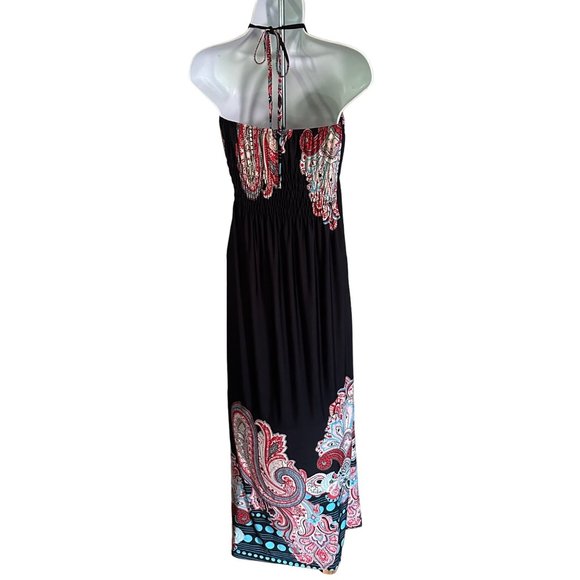 iB Diffusion paisley print halter maxi dress size S - Picture 2 of 7